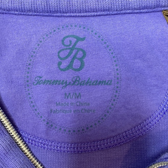 Tommy Bahama full zip light blue/lavender jacket size medium - Picture 5 of 6